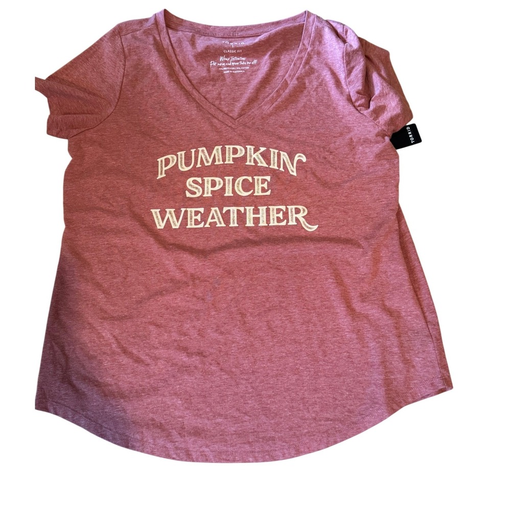NWT Torrid Pumpkin Spice Weather‎ Super Soft Tee Shirt Size 1X 14 16